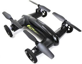 img 1 attached to Syma X9 Flying Quadcopter Car: Remote Control with Battery in Matte Black & Yellow Flames