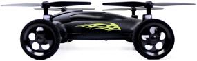 img 3 attached to Syma X9 Flying Quadcopter Car: Remote Control with Battery in Matte Black & Yellow Flames