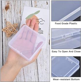 img 1 attached to 💡 30-Pack Small Clear Plastic Bead Storage Containers with Hinged Lid - Ideal for Bead Storage, Crafts, Jewelry, Hardware, and Other Small Item Accessories (3.3 x 3.3 x 1.2 inches)
