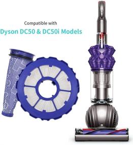 img 3 attached to 🔍 KEEPOW Замена фильтра HEPA до и после мотора для пылесоса Dyson DC50 DC50i и Multi Floor (набор из 2 штук): Повысьте производительность с этим совместимым фильтром