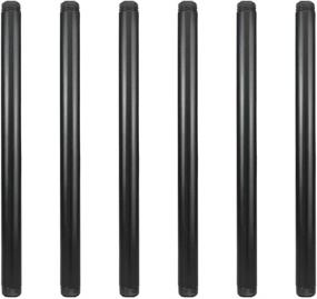 img 4 attached to 🔧 GeilSpace 6 Pack of 1/2" × 12" Pre-Cut Black Metal Pipe - Industrial Steel for Standard Half Inch Black Threaded Pipes and Fittings - Vintage DIY Industrial Shelving (1/2" × 12", Black)