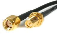 🔌 startech.com 10ft rp-sma to sma antenna adapter cable - rp-sma male to rp-sma female connector - black - rpsma10mf logo