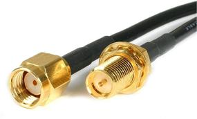 img 1 attached to 🔌 StarTech.com 10ft RP-SMA to SMA Antenna Adapter Cable - RP-SMA Male to RP-SMA Female Connector - Black - RPSMA10MF