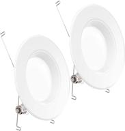 🔆 sunco lighting 2 pack 5/6 inch led recessed downlight, baffle trim, dimmable, 13w=75w, 3000k warm white, 965 lm, damp rated, easy retrofit installation - ul listed & energy star certified логотип