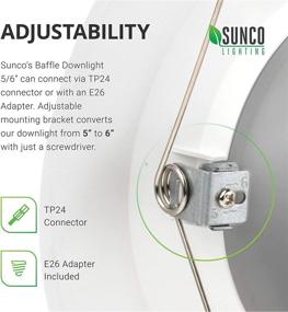 img 2 attached to 🔆 Sunco Lighting 2 Pack 5/6 Inch LED Recessed Downlight, Baffle Trim, Dimmable, 13W=75W, 3000K Warm White, 965 LM, Damp Rated, Easy Retrofit Installation - UL Listed & Energy Star Certified