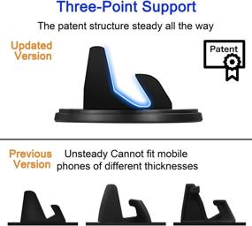 img 2 attached to 📱 SRUNP Dashboard Phone Holder: 360° Rotate Car Phone Mount for iPhone 12, Samsung Android Smartphones, and More