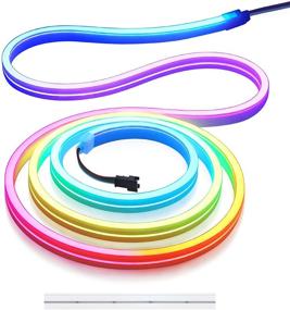 img 4 attached to 🌈 Aclorol WS2811 Neon LED Strip Light: RGB Dream Color, Waterproof IP65 – Ideal for Bedroom, Wedding, Party Lighting, Bars, and Advertising Signs