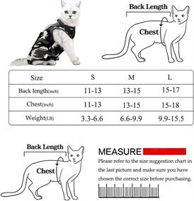 img 3 attached to 🐾 Breathable Cat Recovery Suit for Abdominal Wounds or Skin Diseases - Anti Lick, Elastic Cat Surgery Healing Onesie - E-Collar Alternative