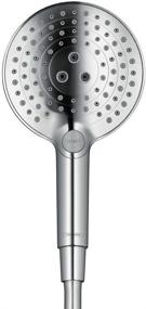 img 1 attached to Hansgrohe Raindance Select S Low Flow 5-inch Handheld Shower Head with Modern 3-Spray PowderRain, Rain, Whirl - Model 26036001