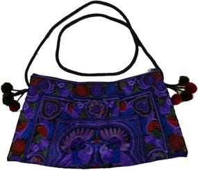 img 1 attached to Стильные кроссбоди-сумки с вышивкой в этническом стиле и кошельки для женщин - модные и функциональные аксессуары
