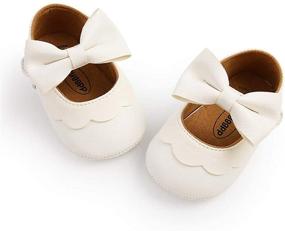 img 2 attached to 👶 RVROVIC Baby Girls Soft Sole Mary Jane Flats: Stylish Princess Dresses Shoes with Cute Bow Prewalker for Tiny Feet