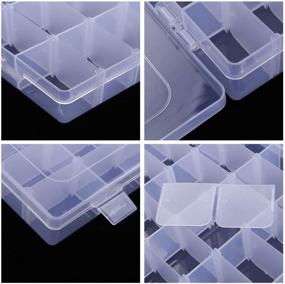 img 1 attached to Benbilry 36 Grids Clear Plastic Organizer Box: Versatile Storage for Beads, Fishing Tackles, Felt Board, and Jewelry