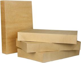 img 3 attached to 🎁 Kraft Brown Cardboard Boxes Set with Tissue Paper: Perfect Christmas Gift Decoration and Party Favor Packaging