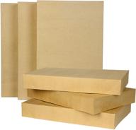 🎁 kraft brown cardboard boxes set with tissue paper: perfect christmas gift decoration and party favor packaging logo