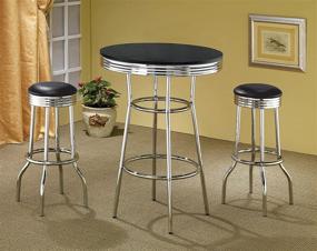 img 1 attached to Modern and Sleek Coaster Home Furnishings CO- Bar Table in Black/Chrome