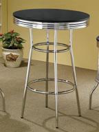 modern and sleek coaster home furnishings co- bar table in black/chrome logo