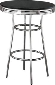 img 2 attached to Modern and Sleek Coaster Home Furnishings CO- Bar Table in Black/Chrome