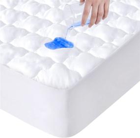 img 4 attached to 🛏️ SPRINGSPIRIT Full Size Mattress Protector: Waterproof, Breathable & Machine Washable Full Mattress Pad Cover with Quilted Fitted Deep Pocket - Up to 14" Depth (54"x 75")