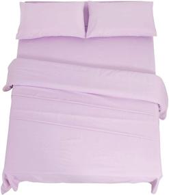 img 4 attached to 🌿 Edenstar Lavender Full Bed Sheet Set - 4 Piece - Soft Brushed Microfiber - Shrinkage & Fade Resistant - Easy Care