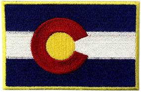 img 4 attached to 🏔️ Colorado State Flag CO Emblem: High-Quality Iron-On Sew-On Patch for All Patches Enthusiasts!