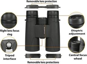 img 2 attached to 🦅 High-Powered Binoculars for Professional Bird Watching – Premium Adult Bird Watching Binoculars - Lightweight Binocular Kit for Birding - 10x42 Long Range and High Resolution Binoculars