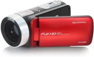 📹 bell+howell dv50hd-r: 1080p full hd video camcorder with 20.0 mp still image resolution & 3" touch screen lcd – red logo