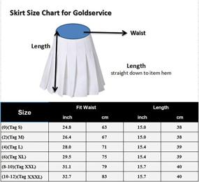 img 1 attached to Solid Plaid Pleated Mini Skirt for Women and Girls - Golden Service School Uniforms