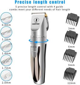img 1 attached to Ceenwes Professional Cordless Hair Clippers: Ultra-Quiet Hair Trimmers for Precision Grooming