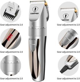 img 3 attached to Ceenwes Professional Cordless Hair Clippers: Ultra-Quiet Hair Trimmers for Precision Grooming