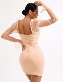 img 2 attached to LVOW See Through Sleeve Bodycon Clubwear Women's Clothing in Dresses