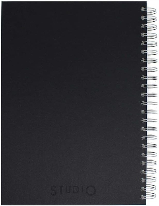 Spiral-Bound Scrapbook, 8.5 x 11, 40 Black Sheets by Arteza