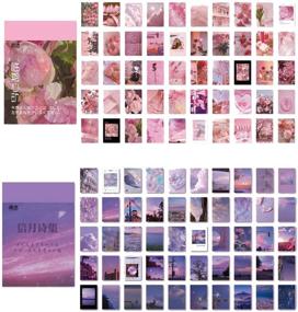 img 1 attached to 📔 Washi Paper Stickers Set - 100 Pieces, Romantic Pink & Noble Purple, DIY Decoration for Scrapbooking, Planner, Personal Journal, Art & Craft