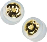 💎 ugems small 5mm hybrid style earring backs in silicone and 14k yellow gold - 1 pair logo