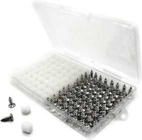 img 4 attached to 🔩 Plastic Hinge Dowel Inserts with Screws 100 Pack: Quality Plastic Fasteners with Screws for Hinge Installation