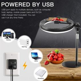 img 1 attached to 💡 Enhance Your Zoom Meetings with the Desk Phone Ring Light - 10.5'' Computer Ring Light for Laptop Video Conferencing, Video Calls, Makeup, Video Recording, and Photo Lighting, Complete with Light Stand and Phone Holder