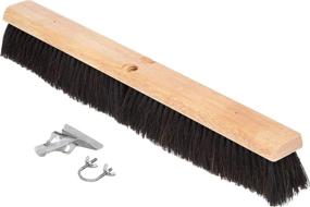 img 1 attached to 🧹 Carlisle Flo-Pac Fine Floor Sweep with Blended Horsehair Bristles - 24" Block Width, 3" Bristle Trim, Black