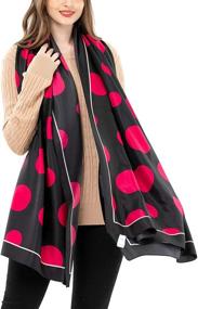 img 4 attached to 🧣 Silky Satin Scarf for Women: Long, Sheer, Lightweight Chiffon Cardigan Wrap Shawl For Party and Fashion Dress