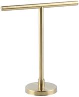 contemporary freestanding hand towel holder tree rack – high-quality sus 304 stainless steel countertop towel ring with brushed pvd zirconium gold finish логотип