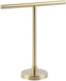 img 4 attached to Contemporary Freestanding Hand Towel Holder Tree Rack – High-Quality SUS 304 Stainless Steel Countertop Towel Ring with Brushed PVD Zirconium Gold Finish