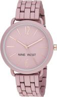 🕰️ rubberized bracelet watch for women by nine west logo