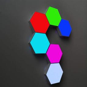 img 3 attached to 🔮 Modular Touch Sensitive Hexagonal Wall Light - Creative Geometry Assembly LED Night Light for Living Rooms, Bedrooms, DIY Enthusiasts - Ideal Gift Pack of 6