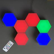 🔮 modular touch sensitive hexagonal wall light - creative geometry assembly led night light for living rooms, bedrooms, diy enthusiasts - ideal gift pack of 6 логотип