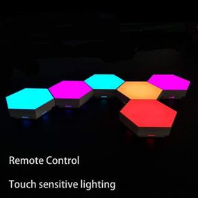 img 2 attached to 🔮 Modular Touch Sensitive Hexagonal Wall Light - Creative Geometry Assembly LED Night Light for Living Rooms, Bedrooms, DIY Enthusiasts - Ideal Gift Pack of 6