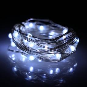 img 1 attached to 🔦 Fairy String Lights with Screwdriver - Set of 6 LED Lights Silver Wire, 20 LED Bulbs for Bedroom House Party Wedding Concert Festival Halloween Christmas Tree Decoration - Cool White