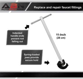 img 1 attached to 🔧 ABN 11-Дюймовый Большой Гаечный Ключ для Сливного Крана - Телескопический Инструмент Водопроводчика для Установки Крана под Раковиной, Регулируемый от 3/8 до 1-1/4 дюймов