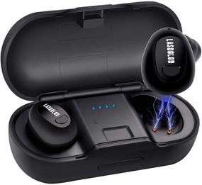 img 4 attached to 🎧 Беспроводные наушники, Bluetooth 5.0 наушники с микрофоном, HiFi наушники, беспроводная гарнитура для iPhone и Android - Включая кейс для зарядки