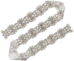 img 4 attached to 💎 TRLYC 2021 New Vintage Crystal Wedding Belt: Elegant Rhinestone Pearl Bridal Sash