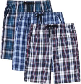 img 4 attached to 🩳 JINSHI Pajama Shorts Bottoms with Pockets for Men's Sleepwear & Lounge