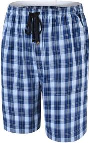 img 2 attached to 🩳 JINSHI Pajama Shorts Bottoms with Pockets for Men's Sleepwear & Lounge