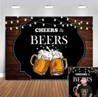 📷 vintage rustic wooden board photography backdrop: 7x5ft cheers and beers mug photo background for birthday party decorations logo